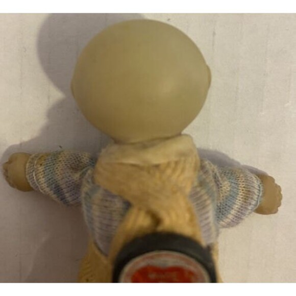 Vintage Plush Cabbage Patch Hugger Mini Boy Bald Baby Doll Magnet Made In Korea - Picture 4 of 7